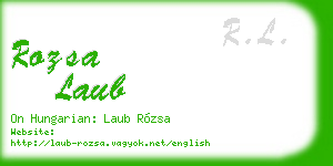 rozsa laub business card